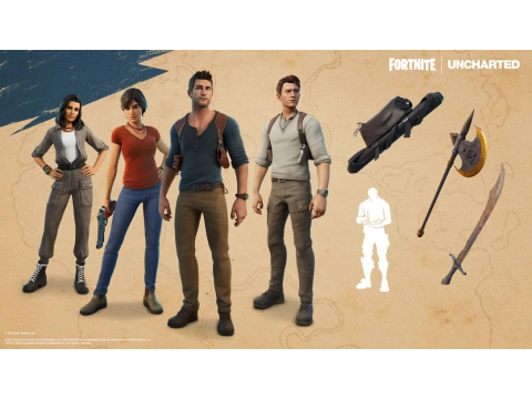 Испытайте удачу на острове Fortnite вместе с героями вселенной Uncharted — Нейтаном Дрейком и Хлоей Фрейзер