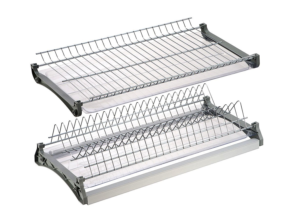 Посудосушитель 2-х уровневый, нержавеющая сталь, цвет: Хром Посудосушитель 2-х уровневый, нержавеющая сталь, цвет: Хром