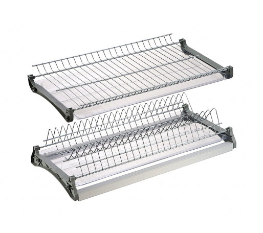 Посудосушитель 2-х уровневый, нержавеющая сталь, цвет: Хром