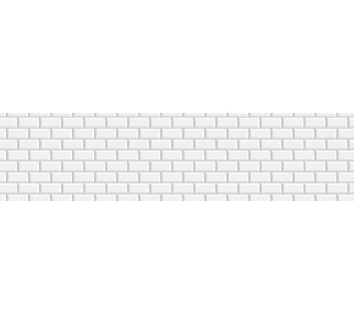 Фартук для кухни «Белая классическая плитка»