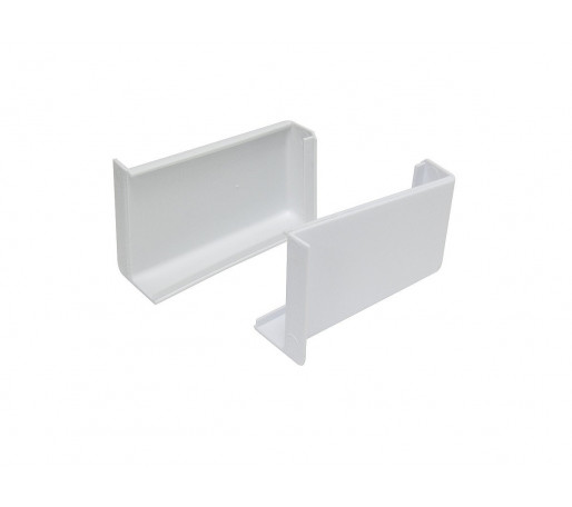 Декоративная накладка ABS (компл. 2 шт.), цвет: Белый