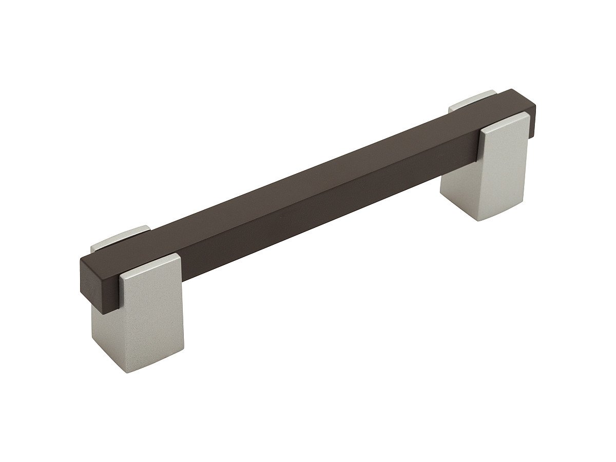 Ручка скоба мебельная С-21, цвет: Дуб венге (36)/Металлик Ручка скоба мебельная С-21, цвет: Дуб венге (36)/Металлик