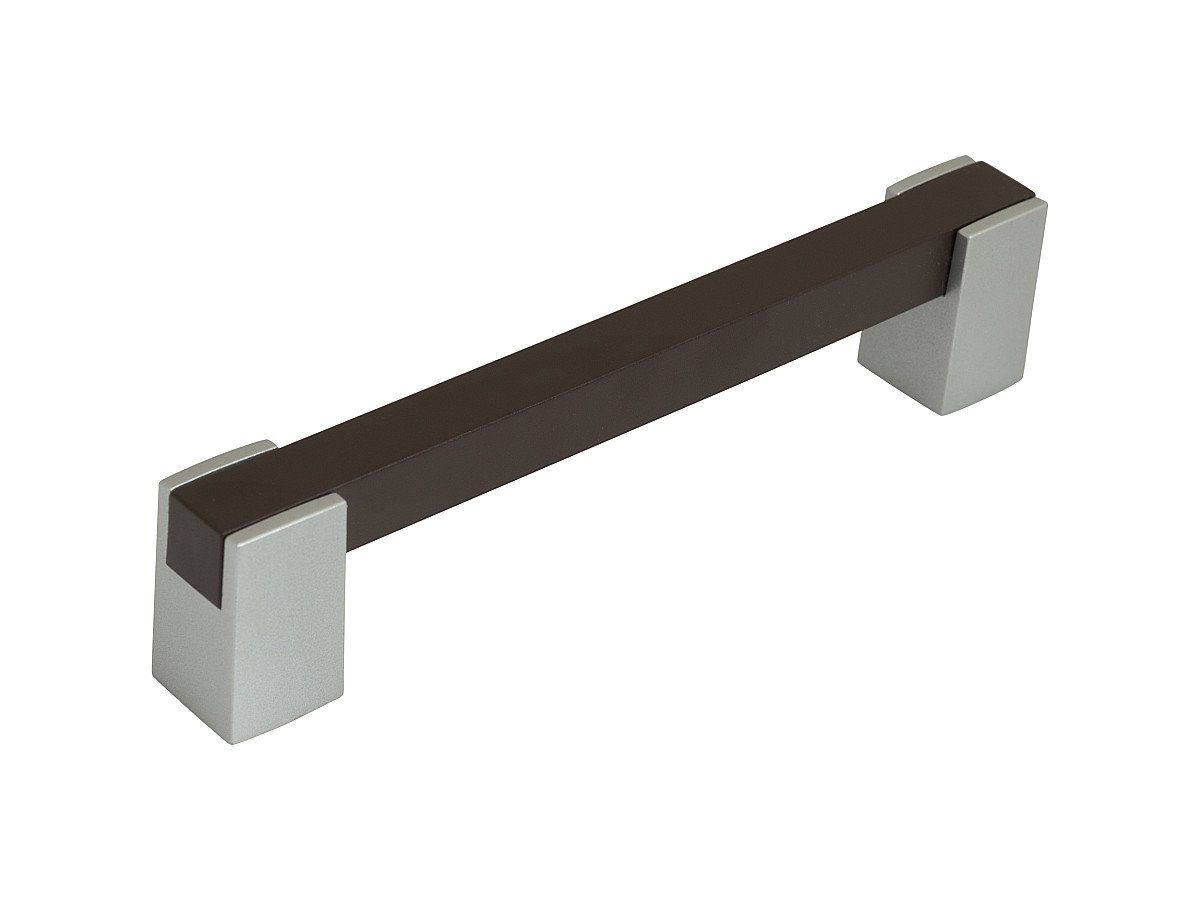 Ручка скоба мебельная С-20, цвет: Дуб венге (36)/Металлик Ручка скоба мебельная С-20, цвет: Дуб венге (36)/Металлик