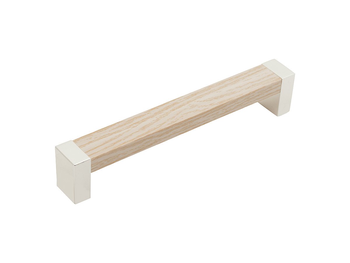 Ручка скоба мебельная С-18, цвет: Светлый шимо/Хром Ручка скоба мебельная С-18, цвет: Светлый шимо/Хром