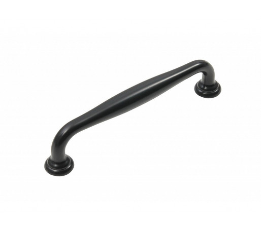 Ручка скоба мебельная URSULA RS433BL.4, цвет: BL Черный матовый