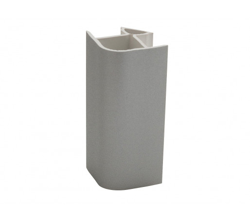 Угол для цоколя ПВХ 90 гр., цвет: Алюминий