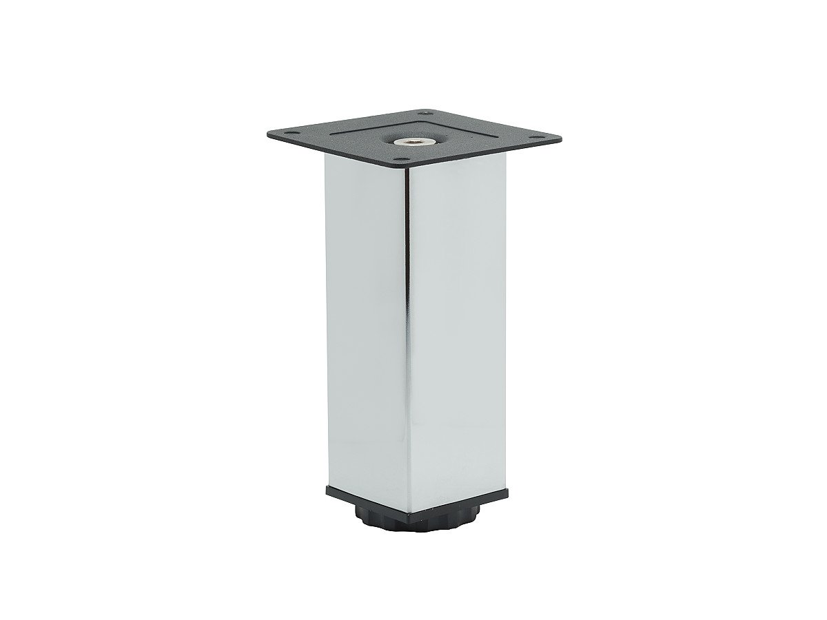 Опора мебельная квадратная ОМ-222, цвет: Хром Опора мебельная квадратная ОМ-222, цвет: Хром