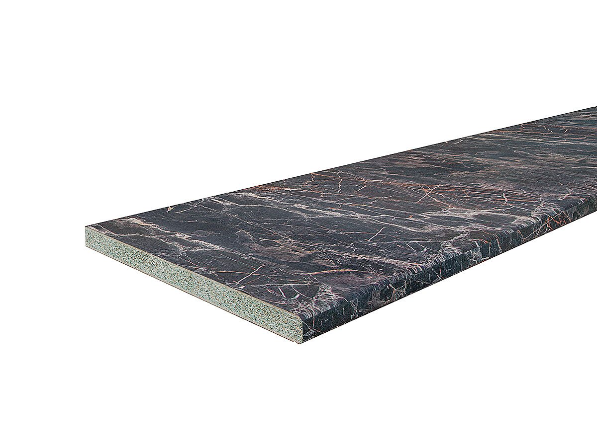 Столешница Hard-38U Прямая (упак.), цвет: Мрамор черный Столешница Hard-38U Прямая (упак.), цвет: Мрамор черный