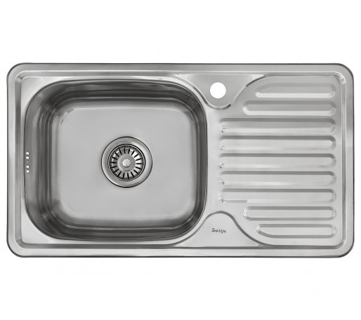 Мойка врезная 764218/0,6 1Ч1К (левая), цвет: Глянец