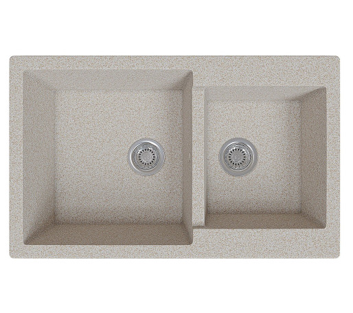 Мойка врезная Vivat 765020 2Ч, цвет: МатБежевый