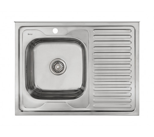 Мойка накладная 806016/0,6 1Ч1К (левая), цвет: Глянец