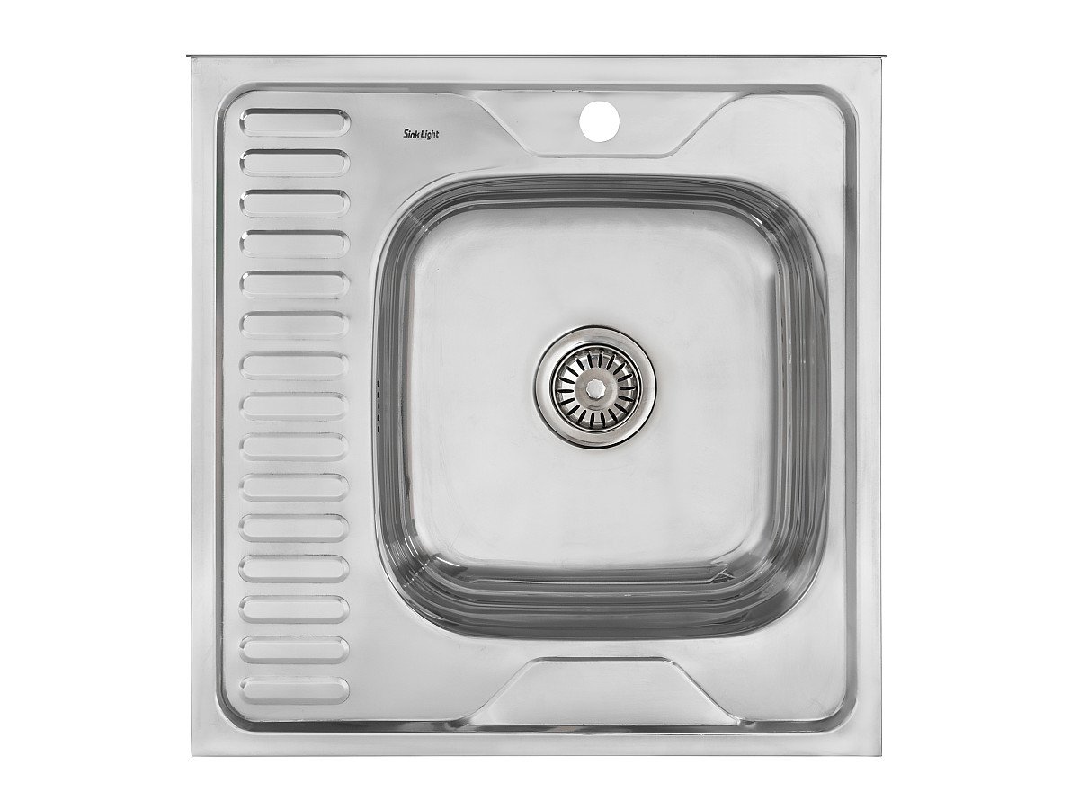 Мойка накладная 606016/0,6 1Ч1К (правая), цвет: Глянец Мойка накладная 606016/0,6 1Ч1К (правая), цвет: Глянец