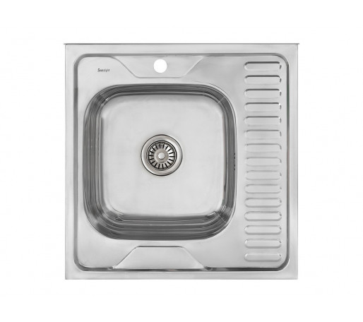 Мойка накладная 606016/0,6 1Ч1К (левая), цвет: Глянец