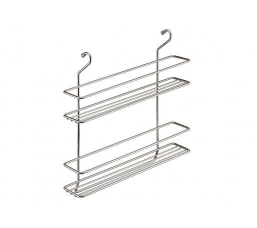 Полка для специй 2-х ярусная, цвет: Хром