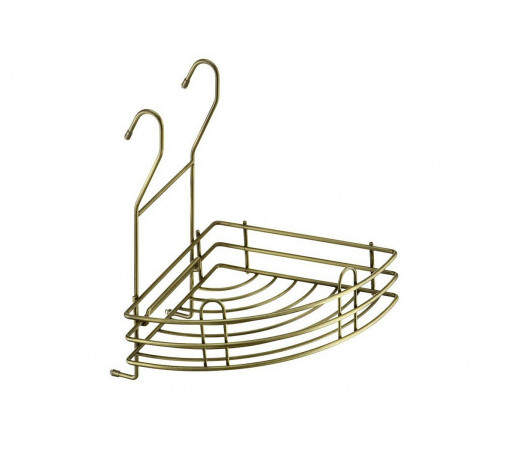 Полка угловая одноярусная малая, цвет: Античная бронза