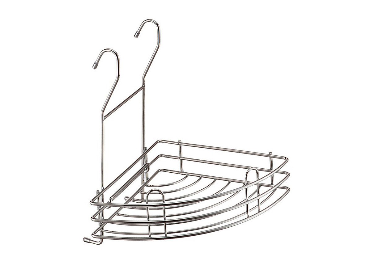 Полка угловая одноярусная малая, цвет: Хром Полка угловая одноярусная малая, цвет: Хром