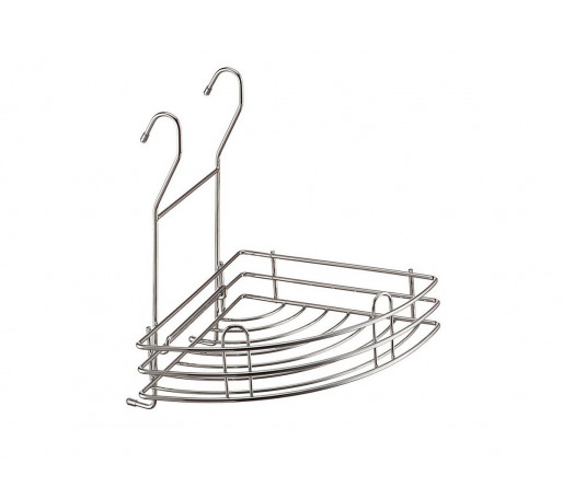 Полка угловая одноярусная малая, цвет: Хром