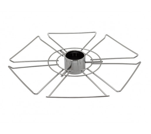 Полка для бокалов круглая центральная стальная Тип-1, цвет: Хром