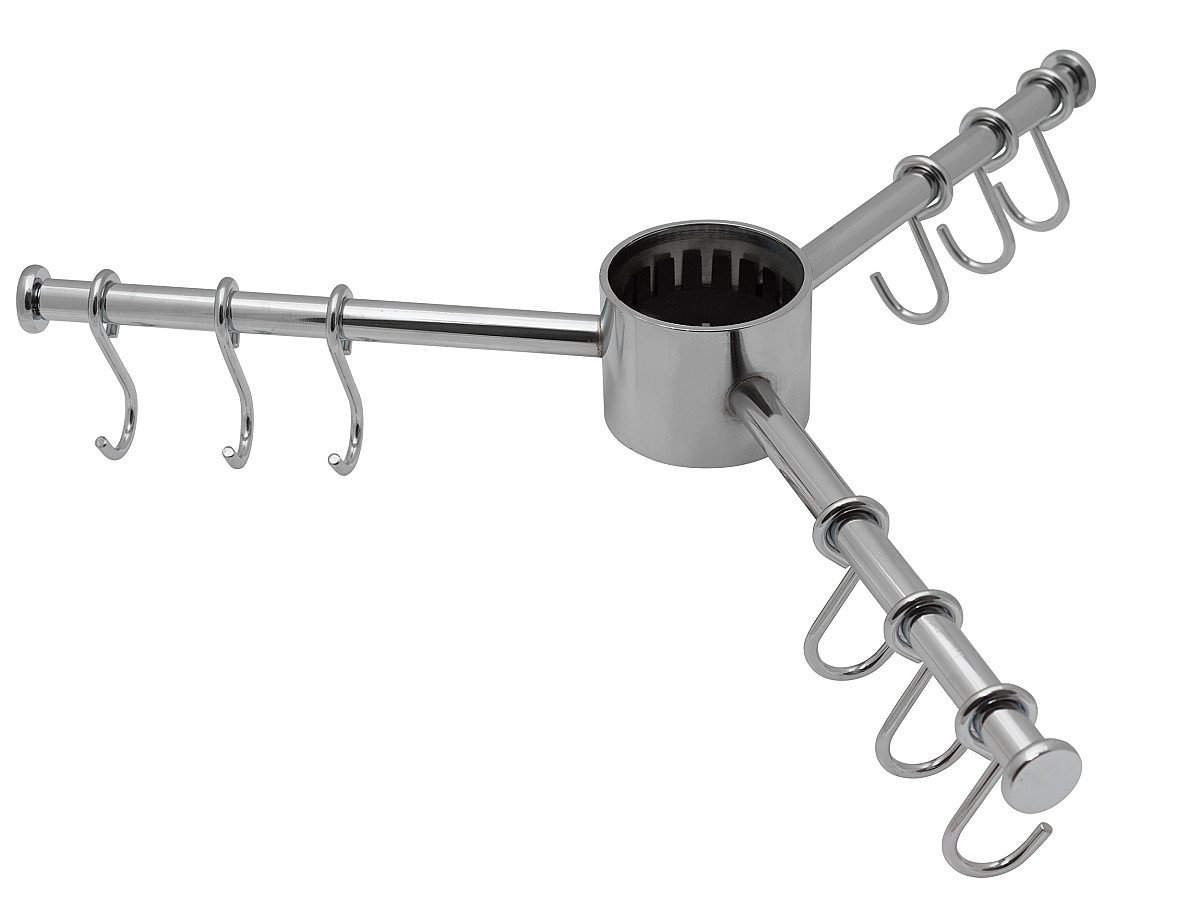 Вешалка тройная (9 крючков), цвет: Хром Вешалка тройная (9 крючков), цвет: Хром