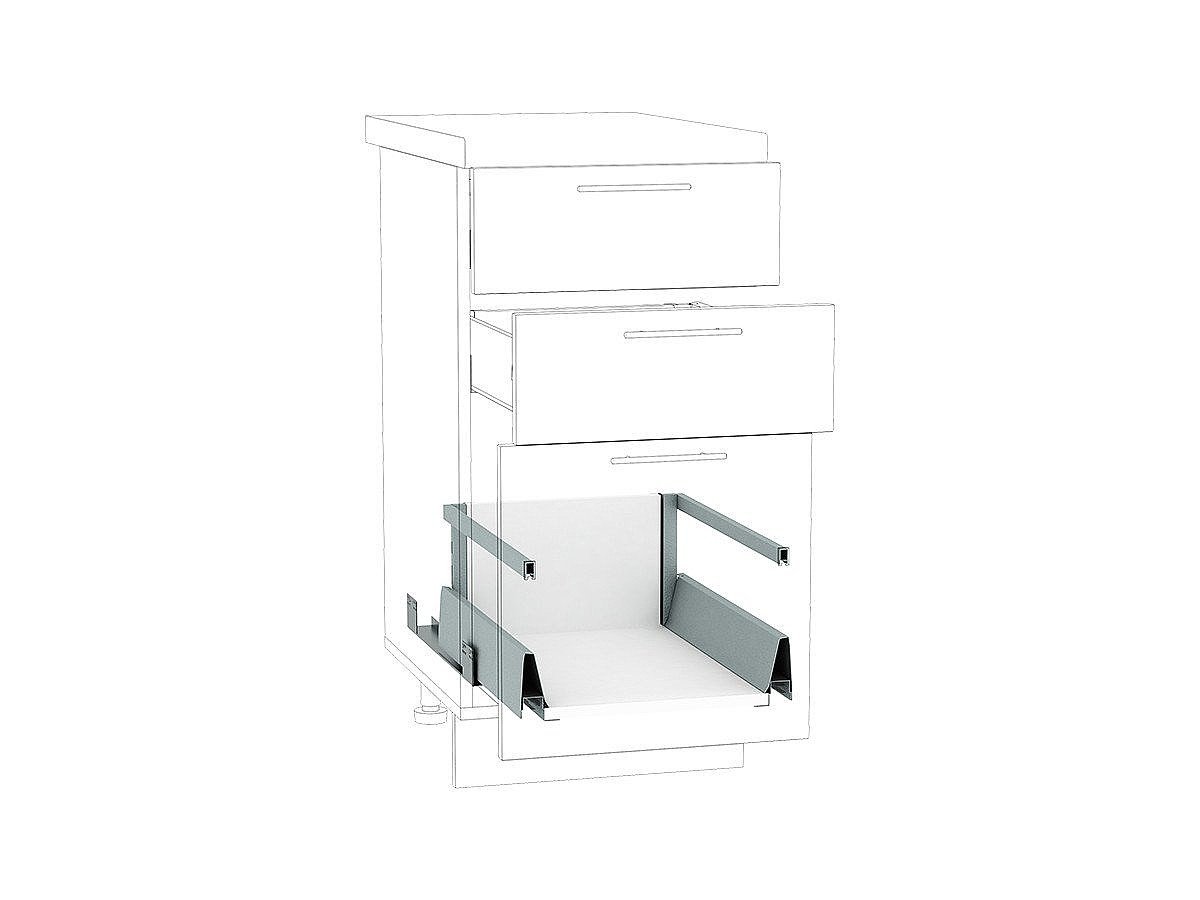 Ящик высокий POWER BOX2 с рейлингом, цвет: Белый Ящик высокий POWER BOX2 с рейлингом, цвет: Белый