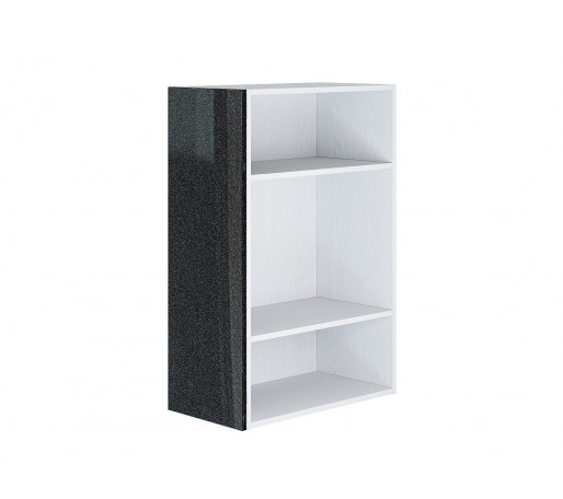 Фасад боковой Валерия-М для верхнего шкафа, цвет: Черный металлик