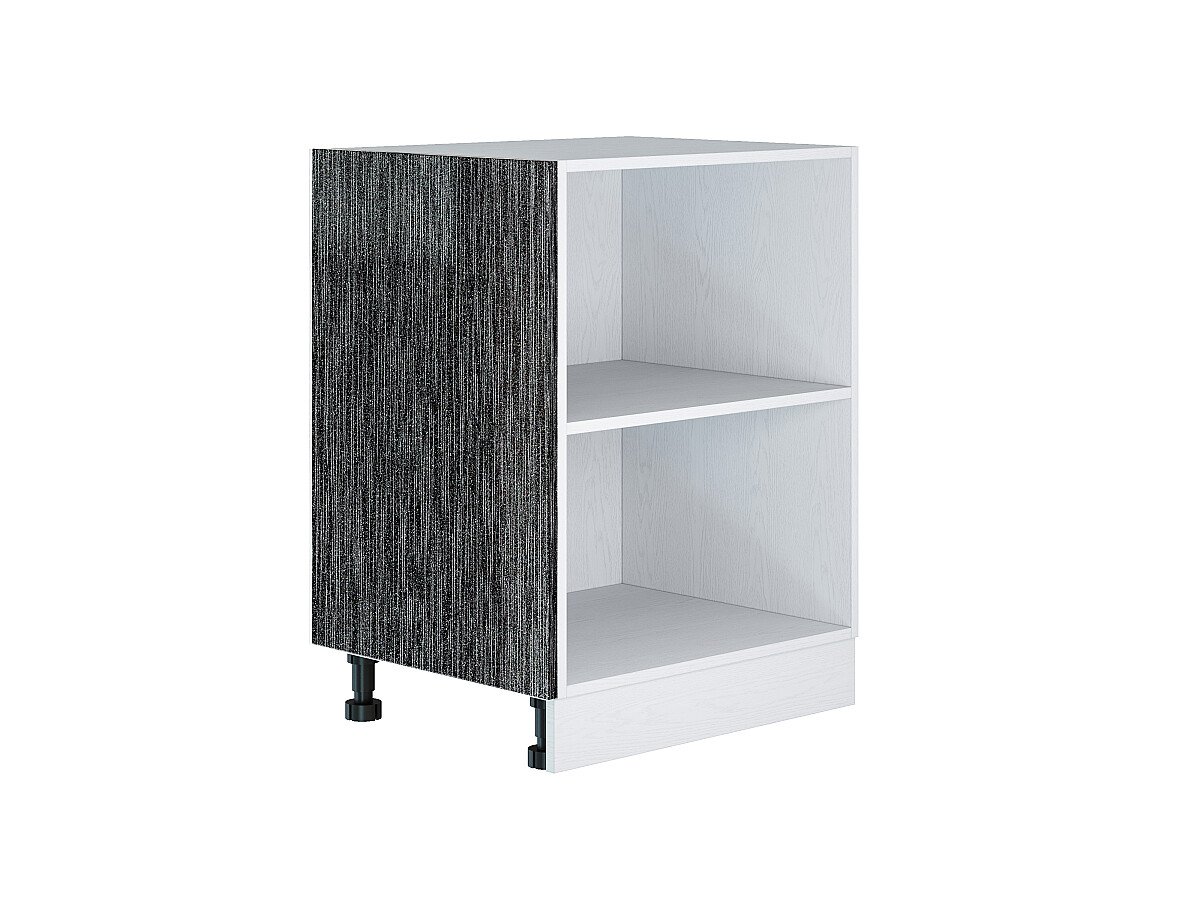 Фасад боковой Валерия-М для нижнего шкафа, цвет: Черный металлик дождь Фасад боковой Валерия-М для нижнего шкафа, цвет: Черный металлик дождь