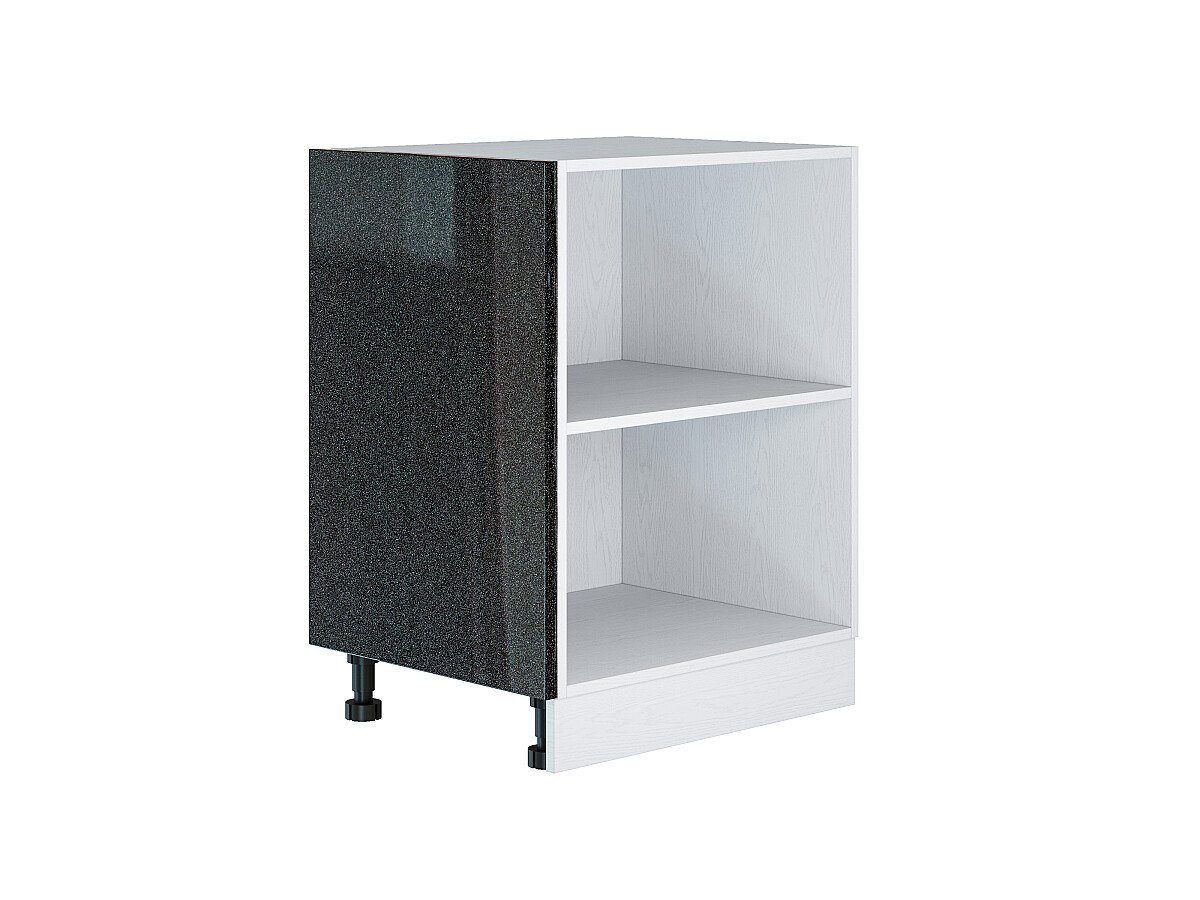 Фасад боковой Валерия-М для нижнего шкафа, цвет: Черный металлик Фасад боковой Валерия-М для нижнего шкафа, цвет: Черный металлик