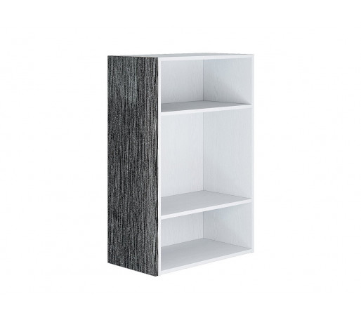 Фасад боковой Валерия-М для верхнего шкафа, цвет: Черный металлик дождь