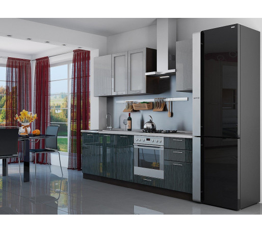 Валерия-М-03, цвет: Серый металлик дождь светлый/Черный металлик дождь Валерия-М-03, цвет: Серый металлик дождь светлый/Черный металлик дождь