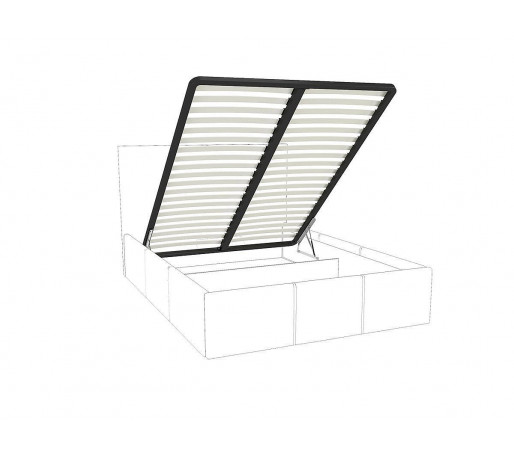 Разборное ортопедическое основание с подъемным механизмом (1,6м), цвет: Черный