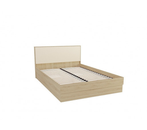 Кровать с подъемным механизмом Сопрано 1,6м, цвет: Beige/Дуб сонома