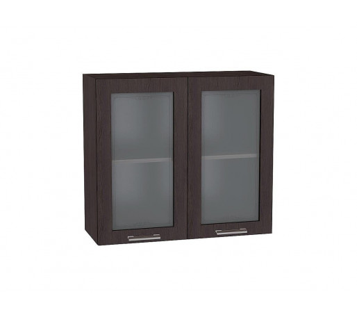 Шкаф верхний с 2-мя остекленными дверцами Брауни, цвет: Венге