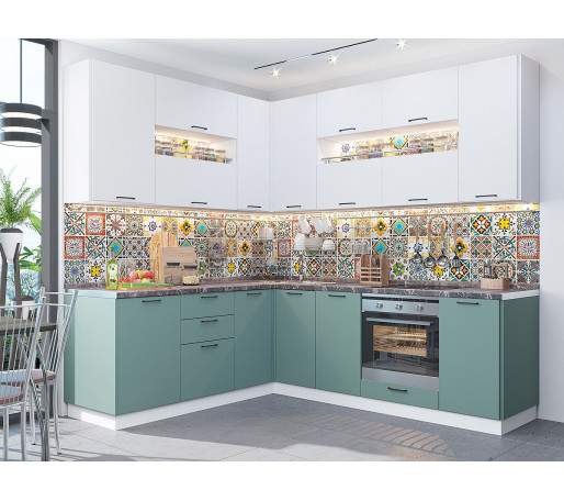 Флэт-02, цвет: White In 2S/Grey-green In 2S