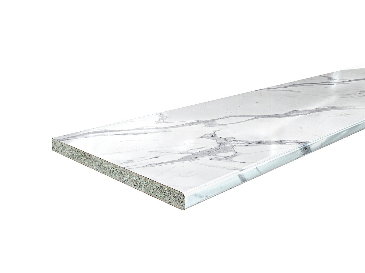 Столешница Hard-38U Прямая (упак.), цвет: Гранит белый глянец Столешница Hard-38U Прямая (упак.), цвет: Гранит белый глянец