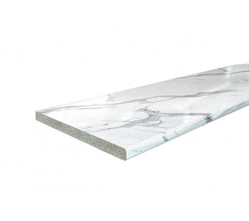 Столешница Hard-38U Прямая (упак.), цвет: Гранит белый глянец