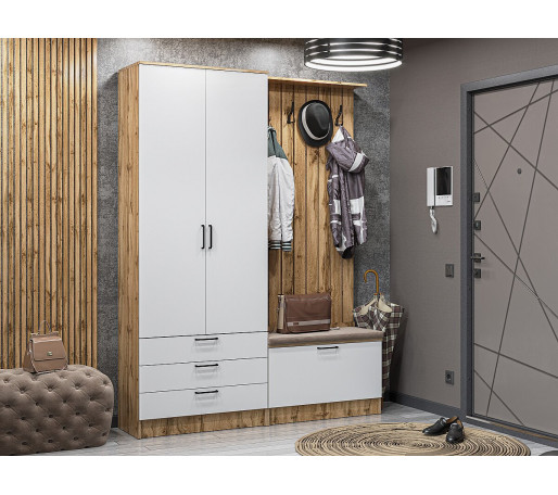 Стиль-03, цвет: White In 2S/Дуб Вотан