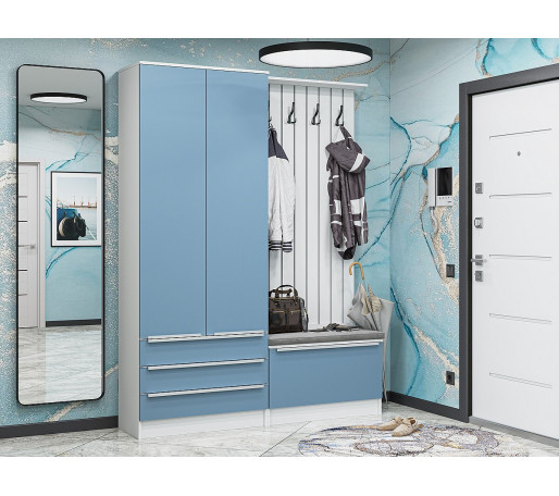 Стиль-03, цвет: Silky Blue/Белый