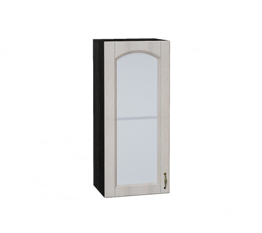 Шкаф верхний с 1-ой остекленной дверцей Верона L, цвет: Ясень золото/Graphite