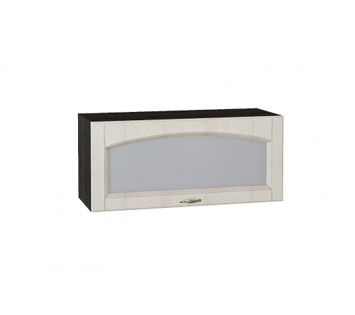 Шкаф верхний горизонтальный остекленный глубокий Верона, цвет: Ясень золото/Graphite