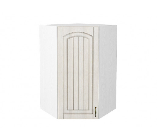 Шкаф верхний угловой Верона L, цвет: Ясень золото/Белый