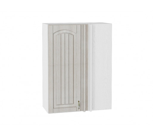 Шкаф верхний прямой угловой Верона L, цвет: Ясень золото/Белый