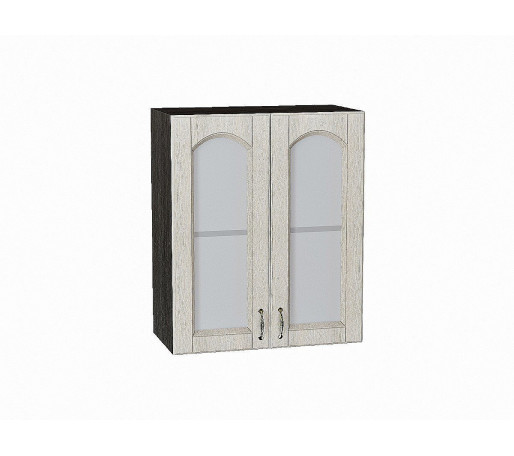 Шкаф верхний с 2-мя остекленными дверцами Верона, цвет: Ясень золото/Graphite