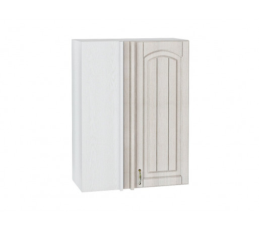 Шкаф верхний прямой угловой Верона R, цвет: Ясень золото/Белый