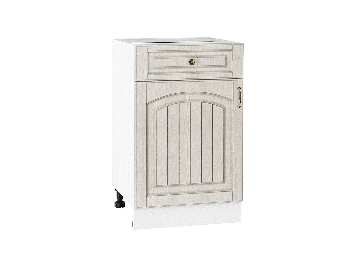 Шкаф нижний с 1-ой дверцей и ящиком Верона, цвет: Ясень золото/Белый Шкаф нижний с 1-ой дверцей и ящиком Верона, цвет: Ясень золото/Белый