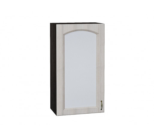 Шкаф верхний с 1-ой остекленной дверцей Верона L, цвет: Ясень золото/Graphite