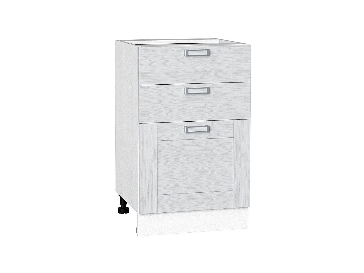 Шкаф нижний с 3-мя ящиками Лофт, цвет: Snow Veralinga Шкаф нижний с 3-мя ящиками Лофт, цвет: Snow Veralinga