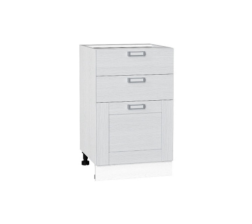 Шкаф нижний с 3-мя ящиками Лофт, цвет: Snow Veralinga