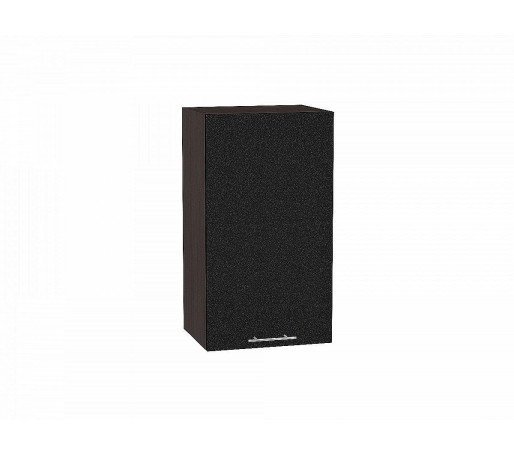 Шкаф верхний с 1-ой дверцей Валерия-М, цвет: Черный металлик