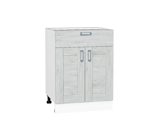 Шкаф нижний с 2-мя дверцами и ящиком Лофт, цвет: Nordic Oak