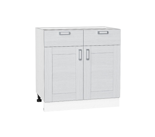 Шкаф нижний с 2-мя дверцами и 2-мя ящиками Лофт, цвет: Snow Veralinga